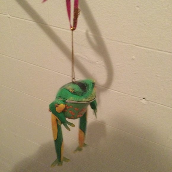 Frog ornament home decor Christmas tree ornament decor rare - Picture 2 of 8